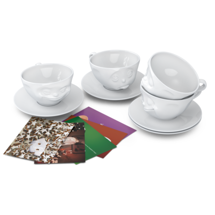 Cups, 4-piece set, white Cups, 4-piece set, white