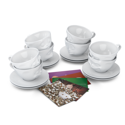 Cups, 8-piece set, white Cups, 8-piece set, white
