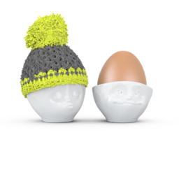 Egg cup hat grey/lime