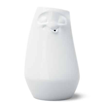 Tall vase "Laid-back" in white
