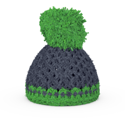 Egg cup hat grey/green