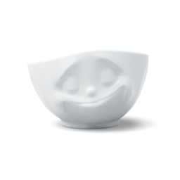Bowl "Happy" in white, 500 ml