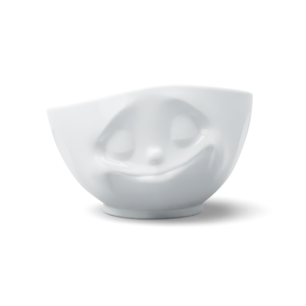 Bowl Happy in white, 500 ml