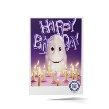 AR greeting card - BLOW KING