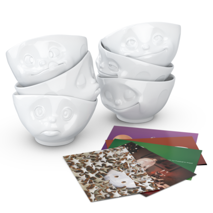 Bowls, 6-piece set, white
