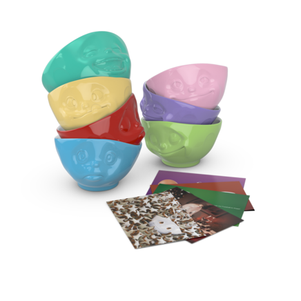 Bowls, 7-piece set, assorted colors 500 ml