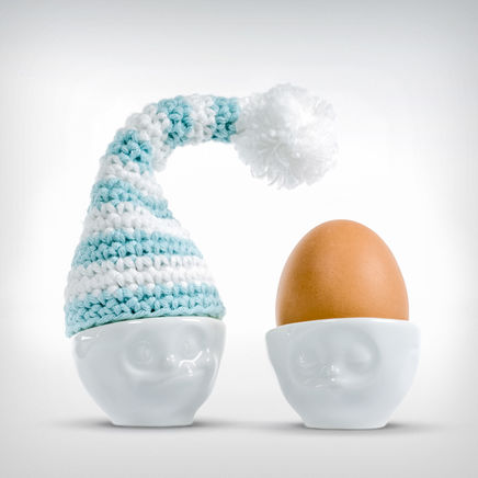 Good Night Cap Egg hat white/blue