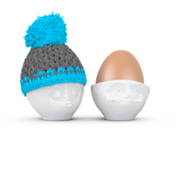 Egg cup hat grey/turquois Egg cup hat grey/turquois