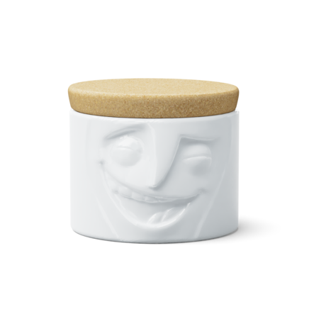 Storage Jar "Cheerful" in white, 900 ml