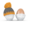 Egg cup hat grey/orange