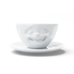 Coffee Cup "Laughing" white, 200 ml