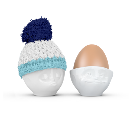 Egg cup hat navy blue/sky blue