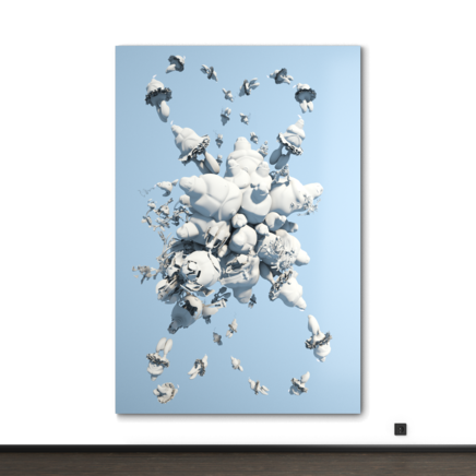 Art on AluDiBond Cannics Karma - light blue 180 x 120 x 2 cm Art on AluDiBond Cannics Karma - light blue 180 x 120 x 2 cm