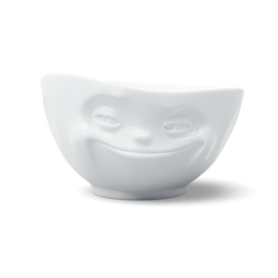 Bowl Grinning in white, 500 ml