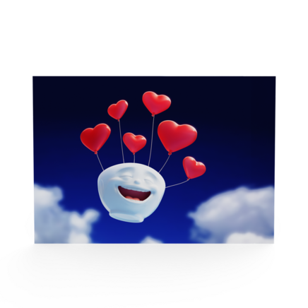 Postcard Lifted by Love