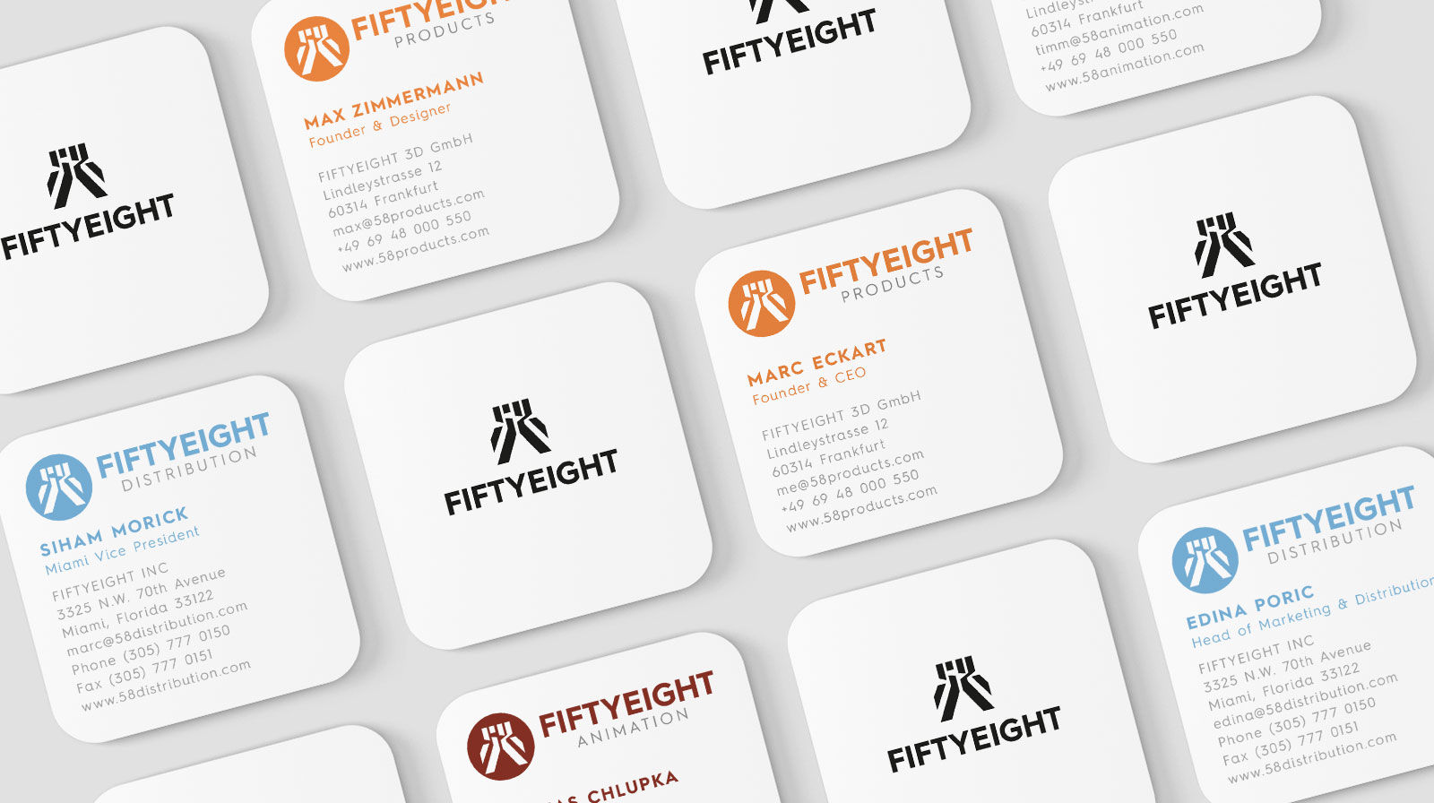  Just like any major project, this one took quite some effort from all involved. While other companies enjoy the luxury of working with an external branding agency, we took it upon ourselves to master the complete development and implementation of our new corporate design completely in-house. Needless to say, this herculean effort came on top of all our other day-to-day to business, of course.   We ended up rising to the occasion, which is no surprise, since everyone knows FIFTYEIGHT as an animation studio with more than 20 years of experience including development all TASSEN characters. On that note, our assortment of products now consists of over 40 different characters that bring joy to people in more than 60 countries. 