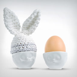 Easter Bunny Egg hat white/grey