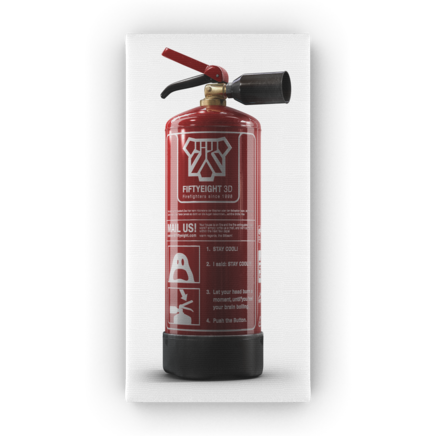 Art on Canvas Fire Extinguisher 40cm x 20cm