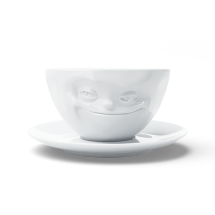 Coffee Cup Grinning white, 200 ml