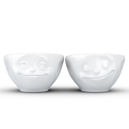 Small bowls set no. 2 "Dreamy & Happy" in white, 100 ml