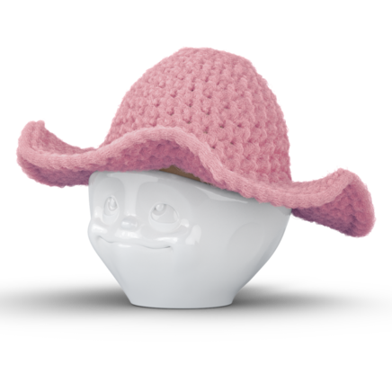 Crocheted Egg Cup Hat magnolia Crocheted Egg Cup Hat magnolia